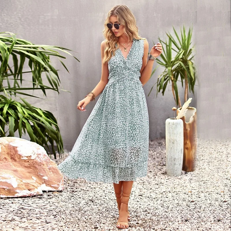 Clearance Items Summer Casual Resort Shirtdress with Chest Opening