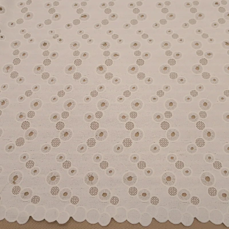 Huge Discounts Ivory Abstract Circles Corded Guipure Lace