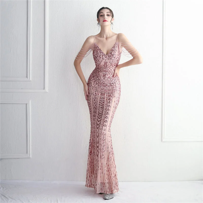 New Deals Statement Shine Long Layered Dress