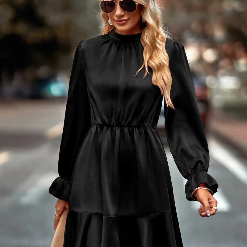 Take Advantage Fashionable High-neck Casual Dress