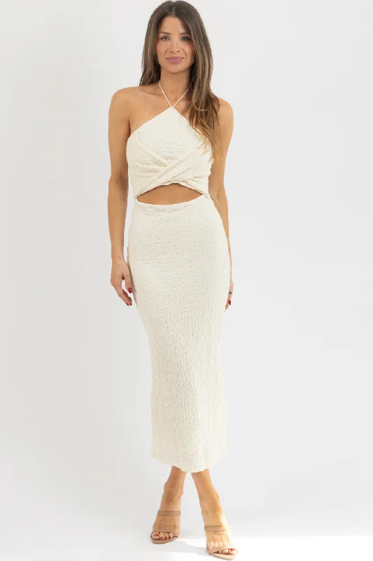Exclusive Online Offer AUDRINA HALTER MAXI DRESS