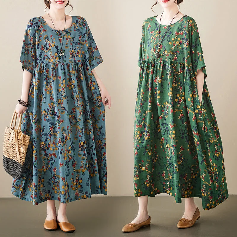 Buy Now Simple Boho Vintage-Inspired Summer Beach Dress