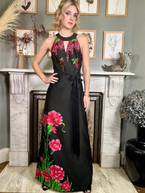 Lowest Price Rania, 70s silk floral dress