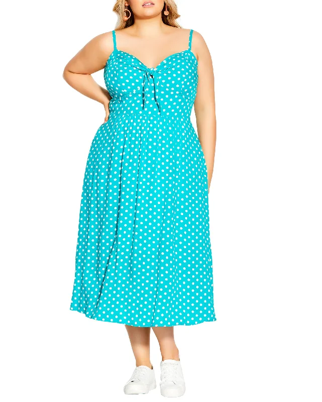 Markdowns Gigi Ocean Spot Dress | Light Blue / White