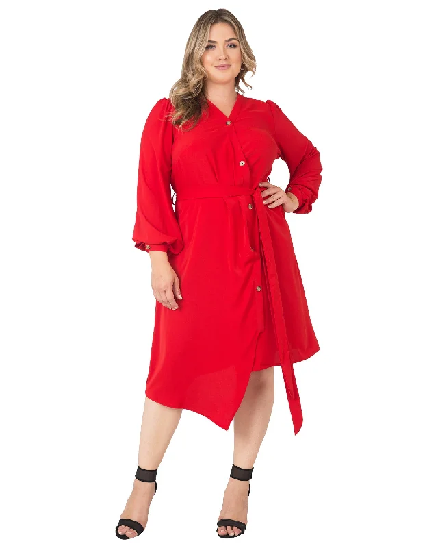 Daily Deals Leah Lantern Sleeve Dress | CHERRY