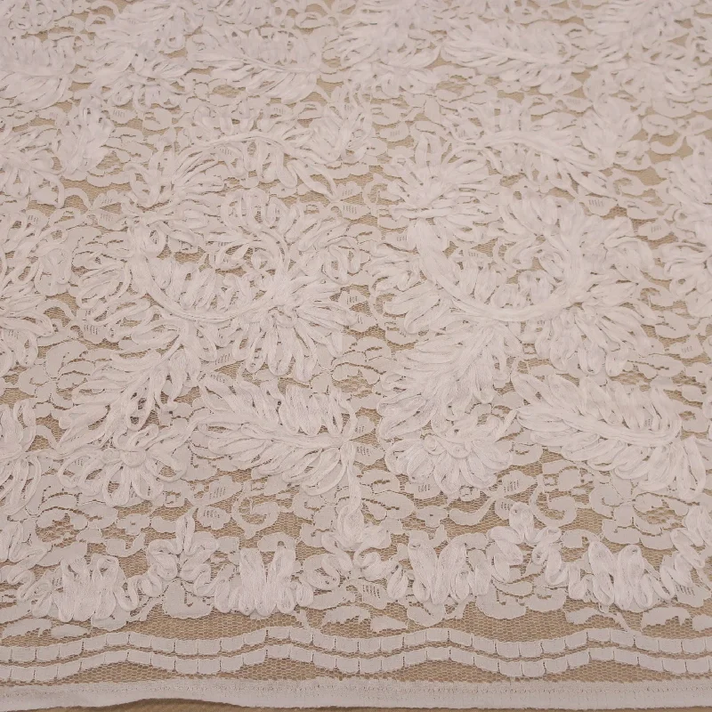 Overstock Ivory Floral Corded Guipure Lace