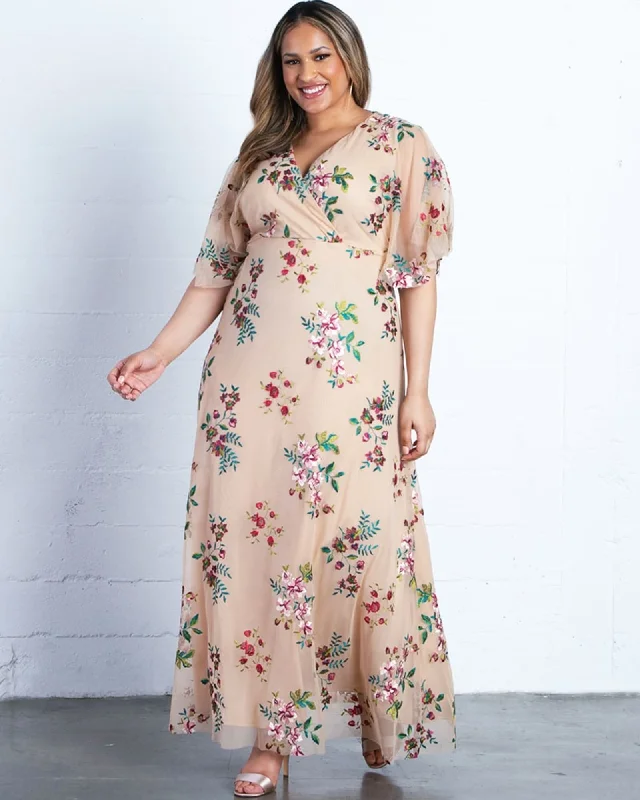 While Supplies Last Embroidered Elegance Evening Gown | BLUSH
