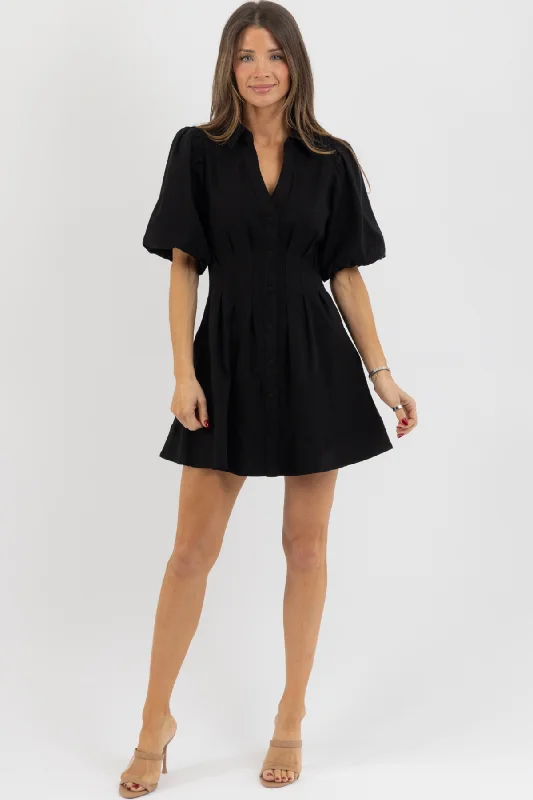 Mega Sale SHEA BLACK SHIRT DRESS
