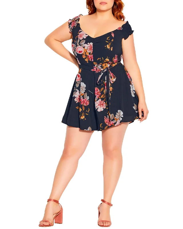 Buy More, Save More Solara Floral Crush Playsuit | Black / Pink