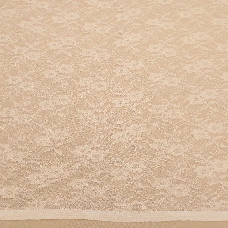 Deal Dash Ivory Floral Embroidered Corded Lace