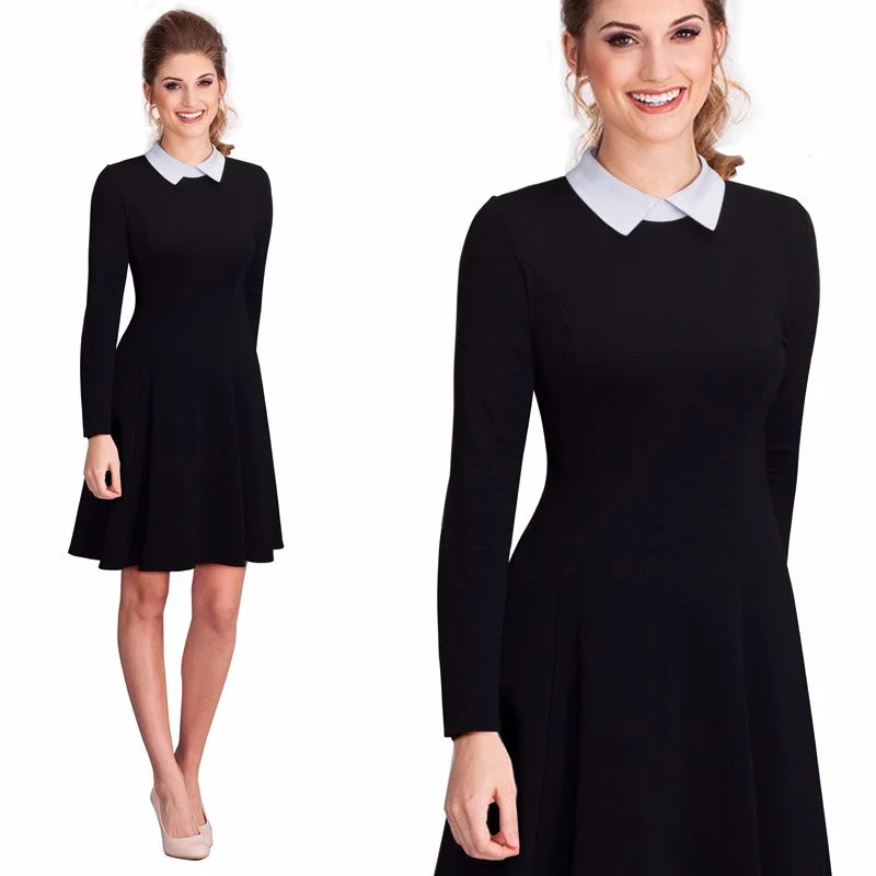Time-Limited Offer Women's Classic Turn-down Dress