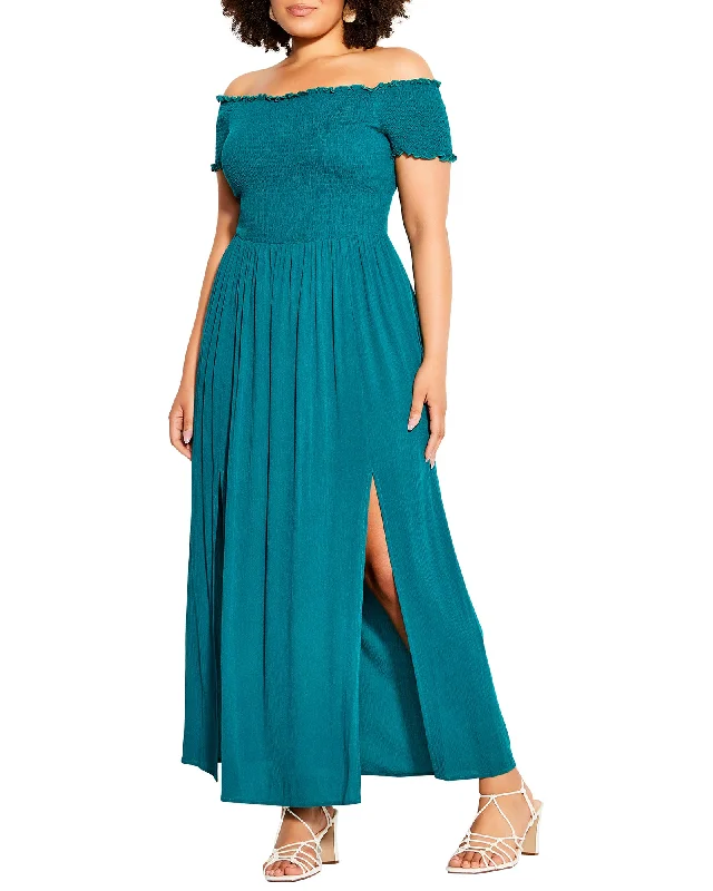 Super Deal Faye Summer Passion Maxi Dress | Teal