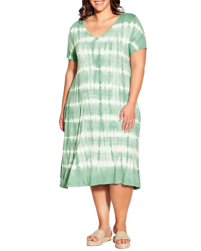 Super Sale Laila Cross Back Dress | Sage Green / White