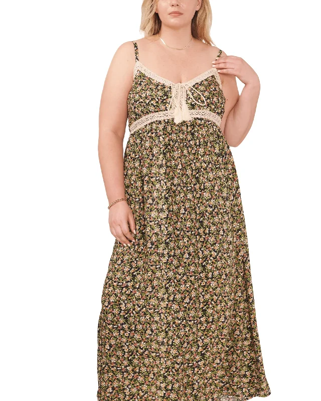 Doorbuster Deal Mia Crochet Trim Maxi Dress | FLORALHILL-905
