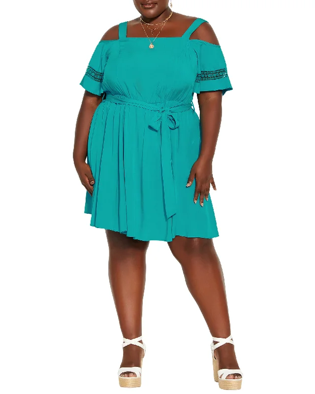 Today’s Special Carina Cold Shoulder Brunch Dress | Teal