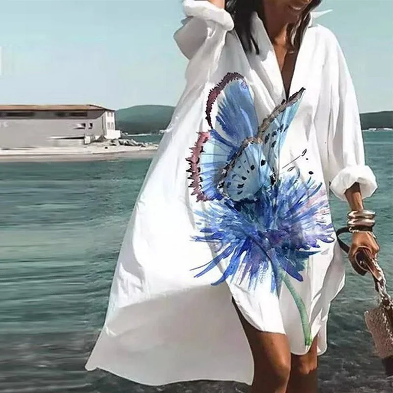 Exclusive Savings Relaxed Long Sleeve Bohemian Print Maxi Dress