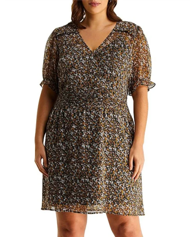 Price Drop Noir Ditsy Dress | Print