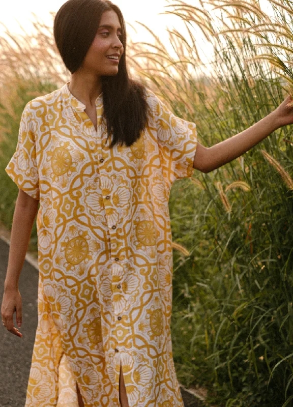Clearance Event Azul Gold Shirt Kaftan