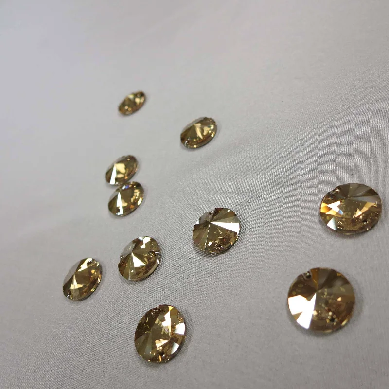 Clearance Sale Crystal Golden Swarovski Elements Stones 14MM