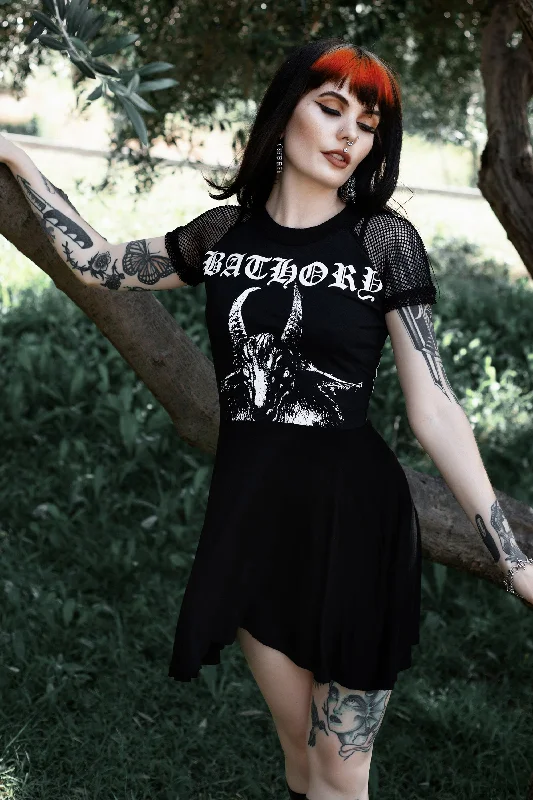 Steals and Deals Bathory Fishnet Baby Doll Dress