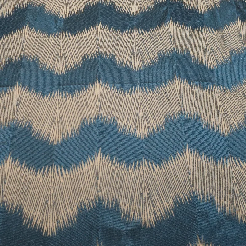 Bonus Savings Black Tulle with Navy Embroidery Abstract Fabric