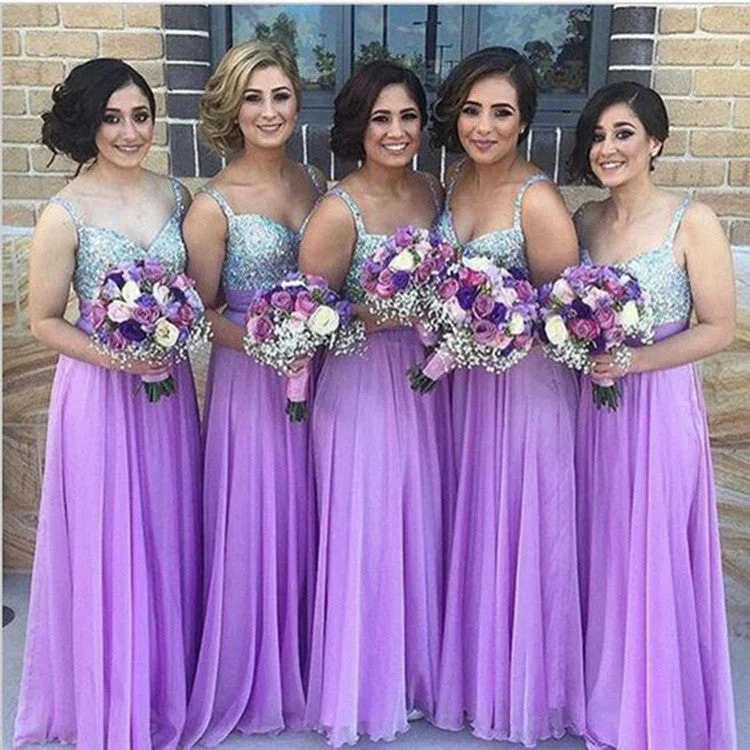 Today’s Deal Free Shipping Clearance Purple Squined Bridesmaid Sisters Long Dress