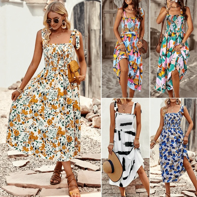 Members Only Elegant Midi-Length Strappy Dress