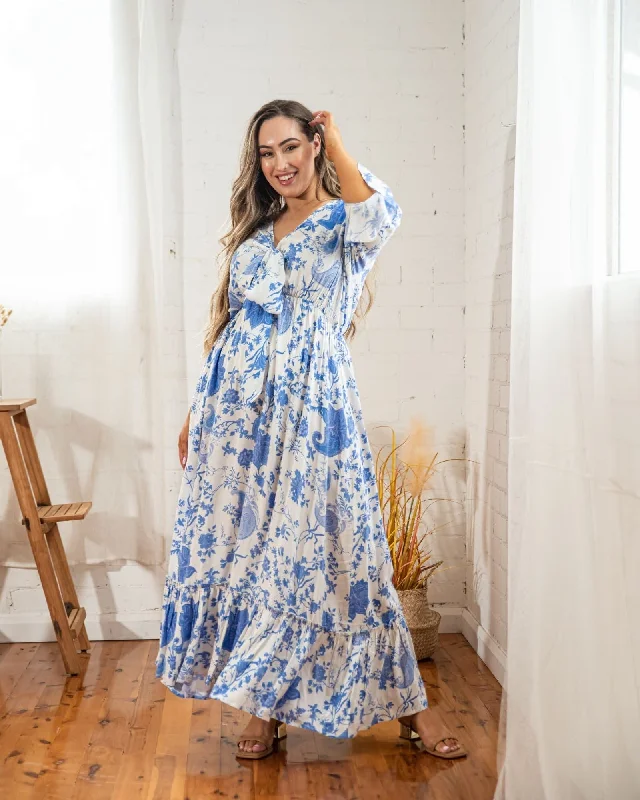 Super Sale Nicole Tie Front Maxi Dress | Paisley