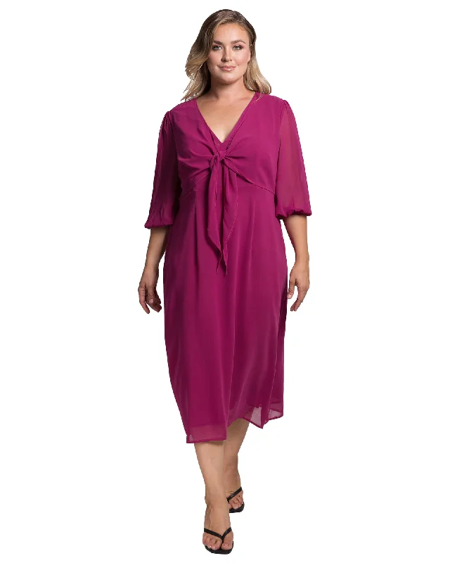 Epic Deals Marcia Puff Sleeve Midi Dress | PLUMPIE