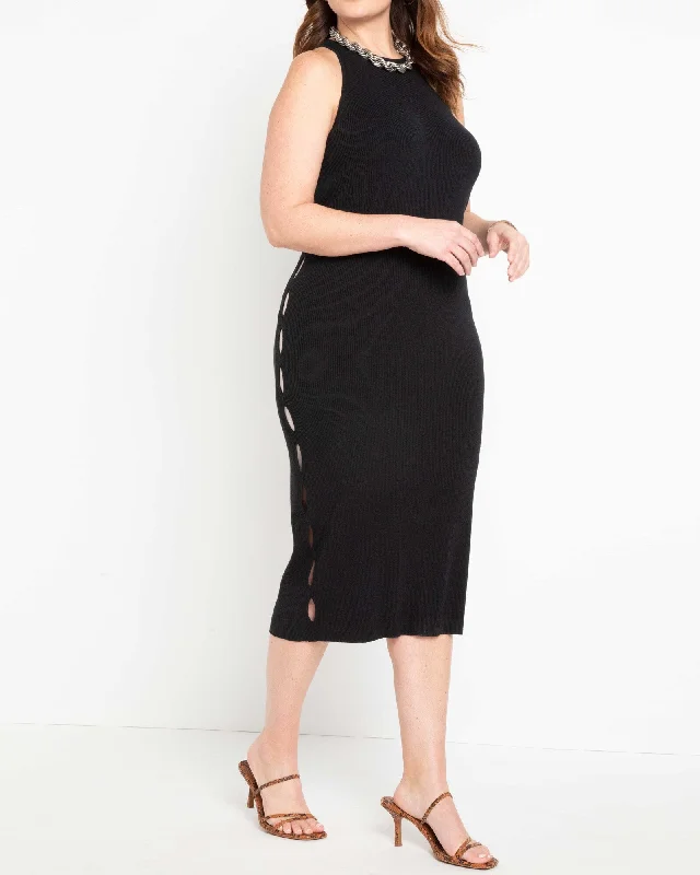 Exclusive Access Bailey Side Cut Out Midi Dress | Black