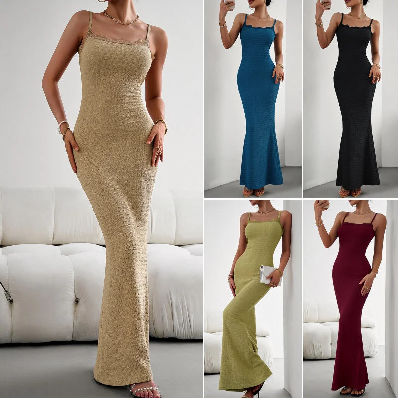 Bonus Savings Sensual Style: Slim-Fit Autumn Sling Dress