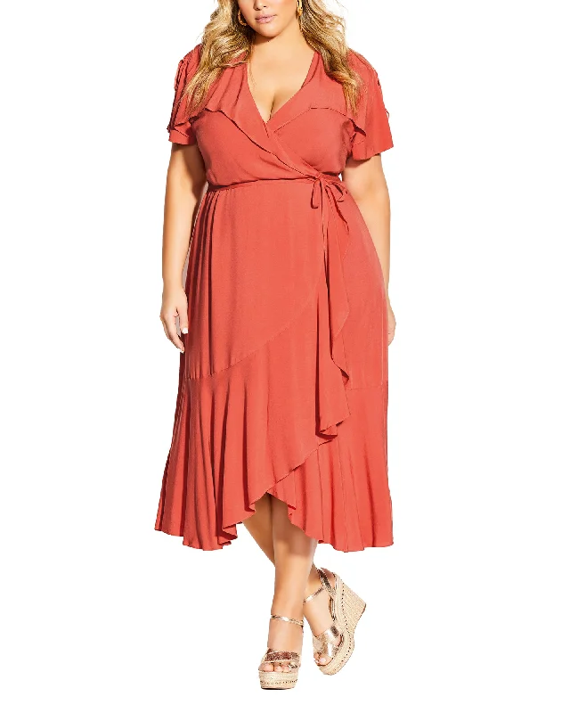 Incredible Offers Rubina Fiesta Wrap Dress | Orange