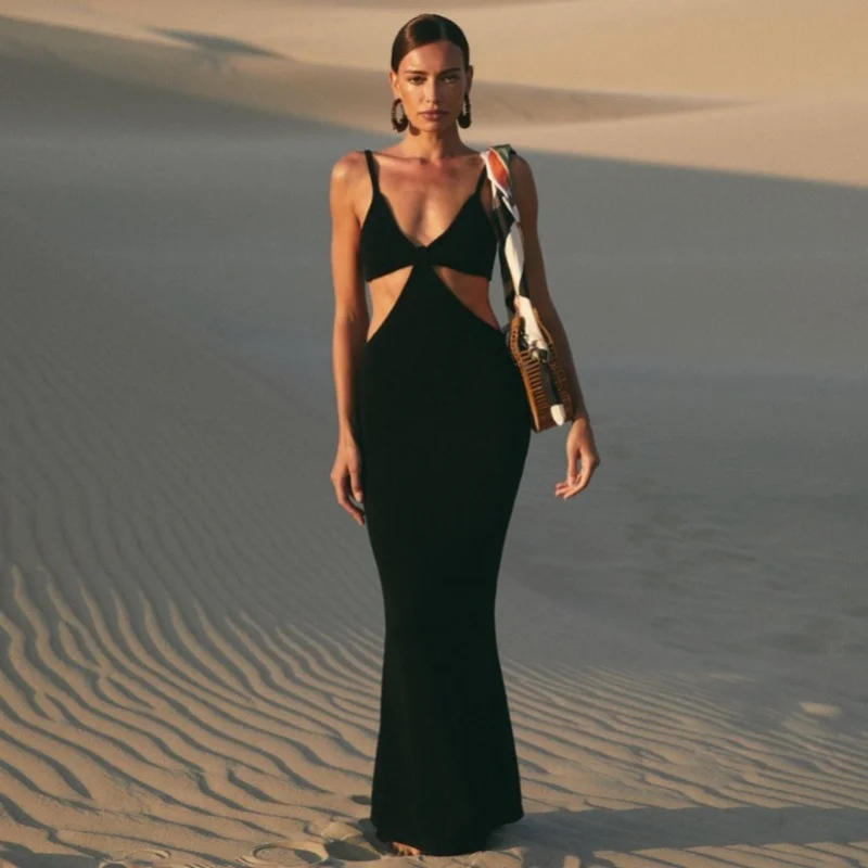 Special Price Sensual Exposed Back Strapless Floor Length Dress