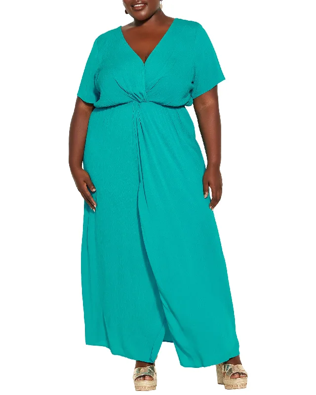 Time-Limited Offer Carson Knot Front Maxi Dress | Aqua
