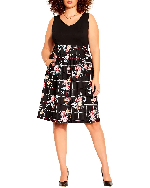 Special Price Ximena Off The Grid Floral Dress | Black / Red