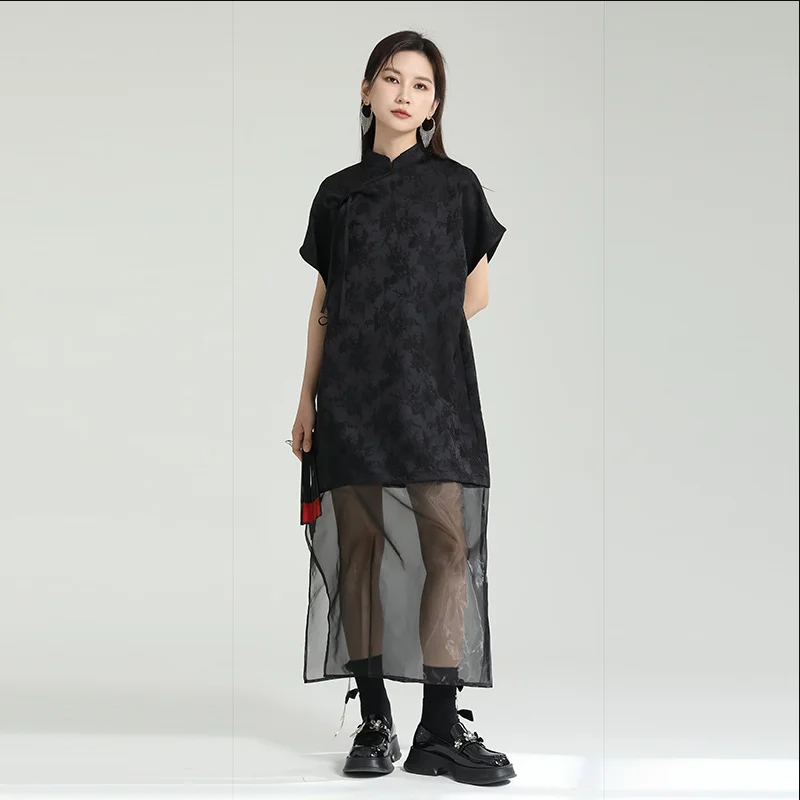 Deal Dash Traditional Chinese Style Network Silk Piece Dress