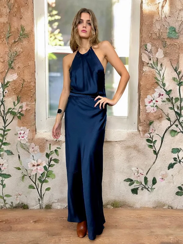 Reduced Prices La Perla, Y2K navy silk and lace dress