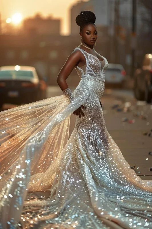 New Arrival Freyja  Luxury   White Mermaid Gown  Wedding Dress