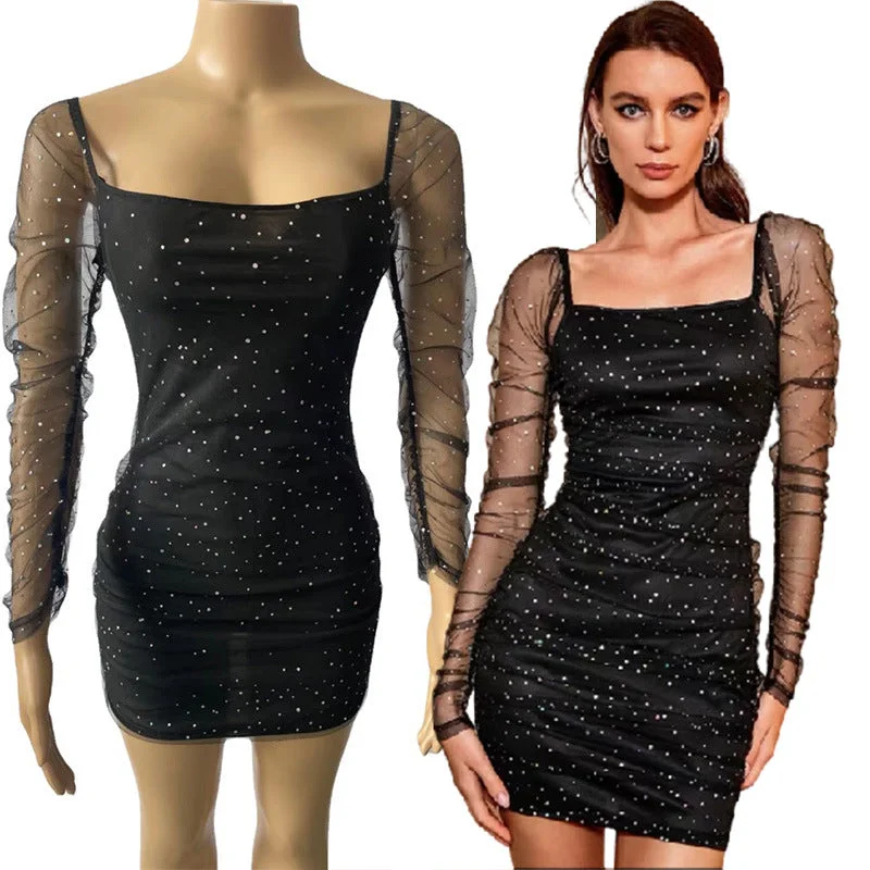 Special Price Chic Babe's Beaded  Bodycon Dress