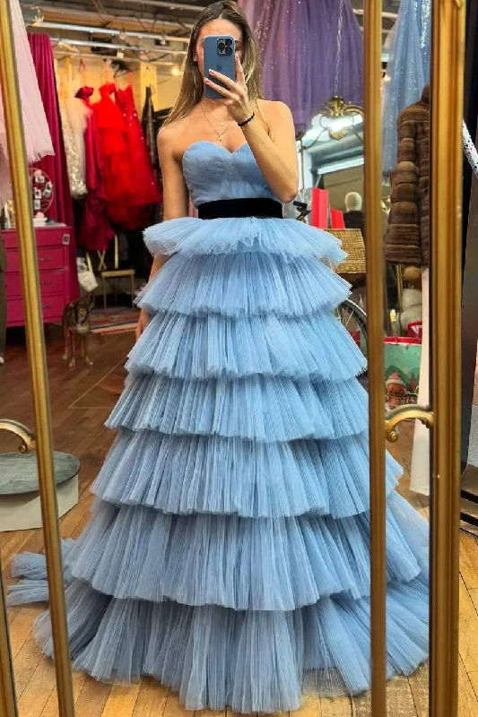 Crazy Savings Cute Sweetheart Strapless Layered Tulle Empire-Waist Formal Prom Dress Crazy Savings Cute Sweetheart Strapless Layered Tulle Empire-Waist Formal Prom Dress