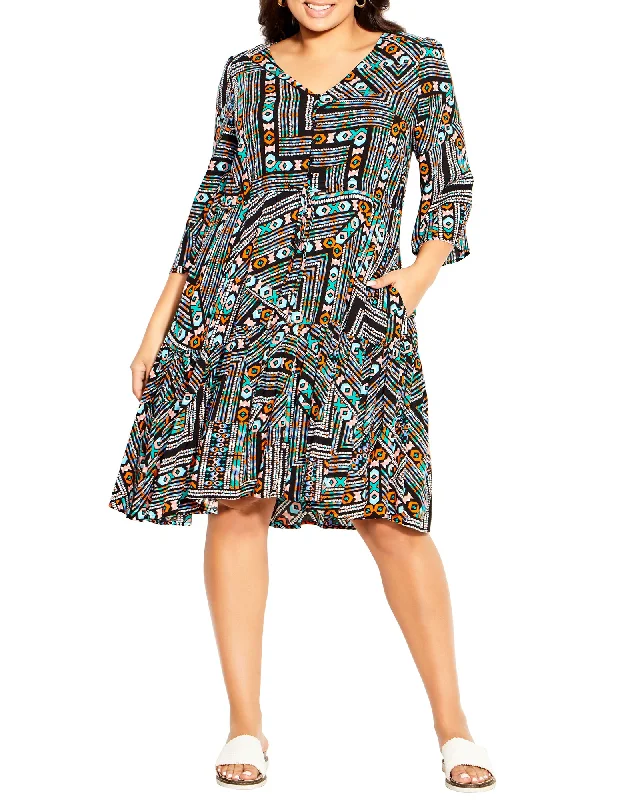 Deal Alert Jordan Midi Sun Dress | Black / Ivory