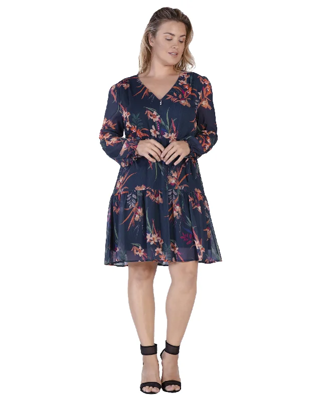 Big Savings Lottie Tiered Prairie Dress | Tropical Mist