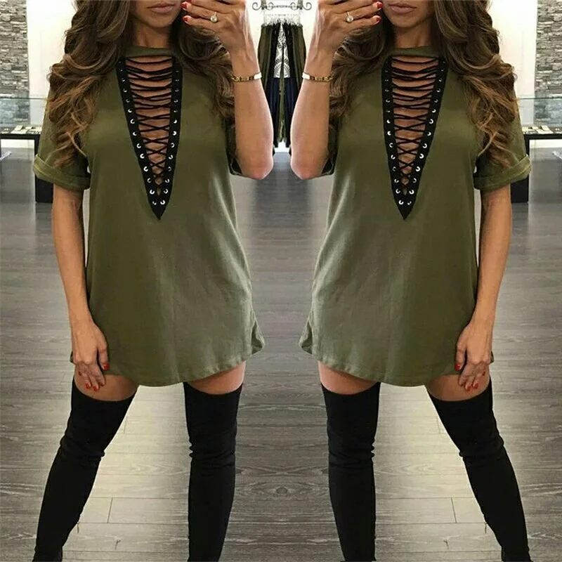Special Buy Women's Short Loose Vestidos Dress