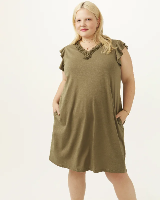 Great Deals Amanda Tee Shirt Dress | Olive Green