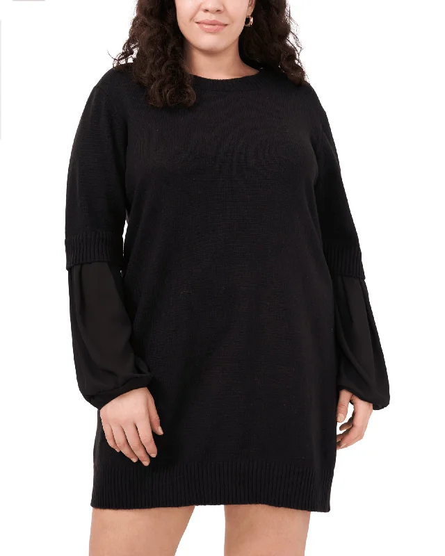 Final Sale Eleanor Mini Sweater Dress | RICH BLACK