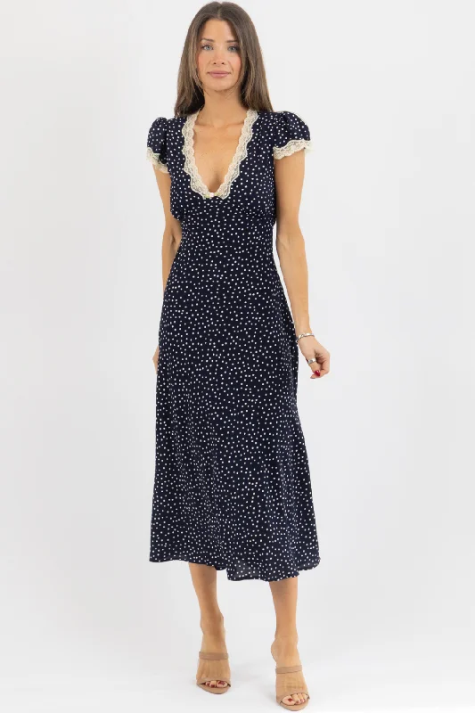Price Smash ABIGAIL DOT + LACE DRESS