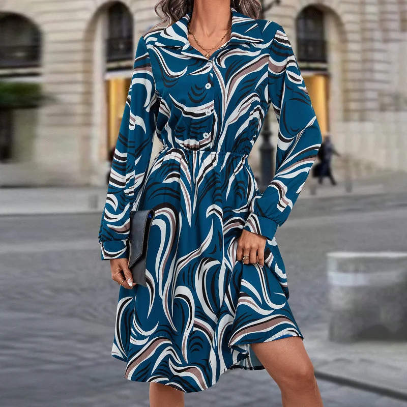 Get It Before It’s Gone New Fall Fashion Irregular Print Long Dress