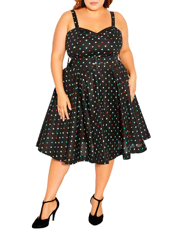 Unmissable Offer Iman Full Flare Party Dress | Black