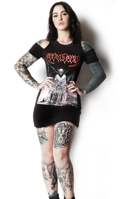 Take Advantage Sepultura Shoulder-Cut Dress