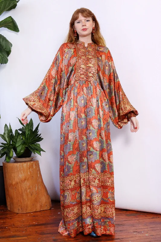 Savings Spectacular Ramona Apricot Satin Gown S/M